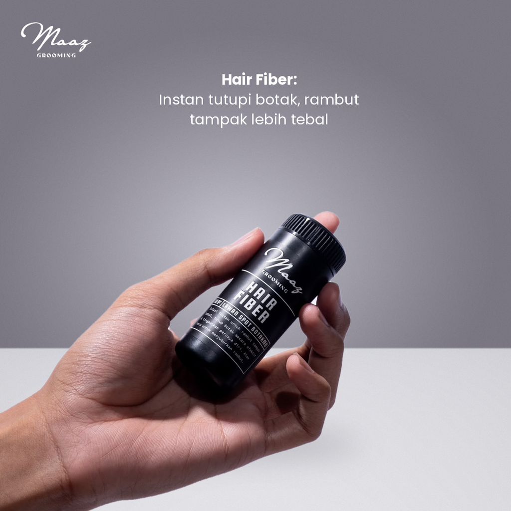 Maaz Grooming Hair Fiber 10 gr - Serbuk Penutup Botak / Penebal Rambut